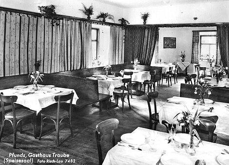 Speisesaal Gasthof Traube 1958